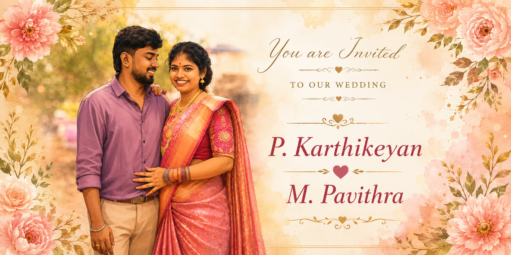 Karthikeyan and Pavithra